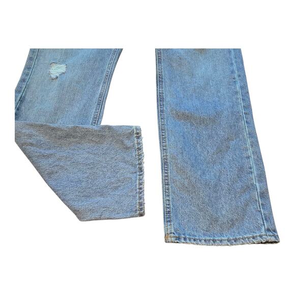 BDG Jeans Womens Size 26 Blue Cowboy Straight Leg High Rise Normcore Distressed - Picture 10 of 13
